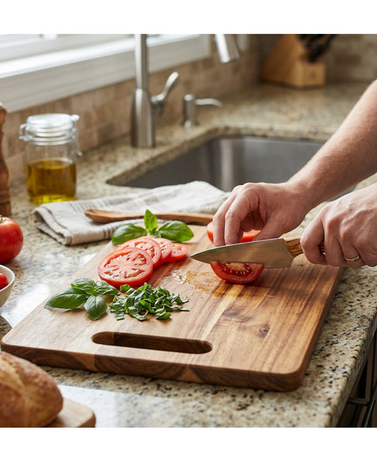 Dailyso Acacia Wood Cutting Board Handle 17 x 12 in