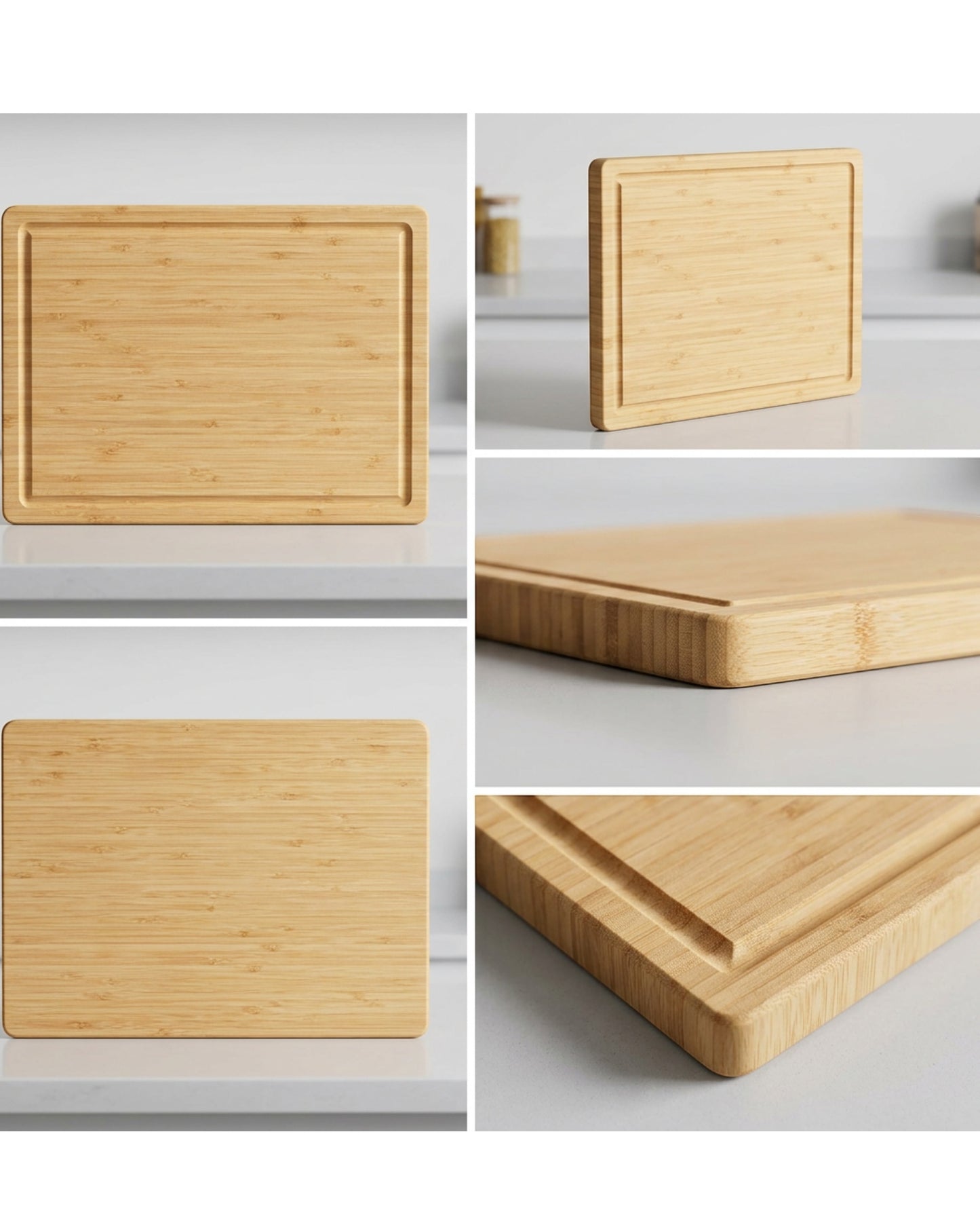 Dailyso Bamboo Cutting Board With Juice Groove 15 x 11 in