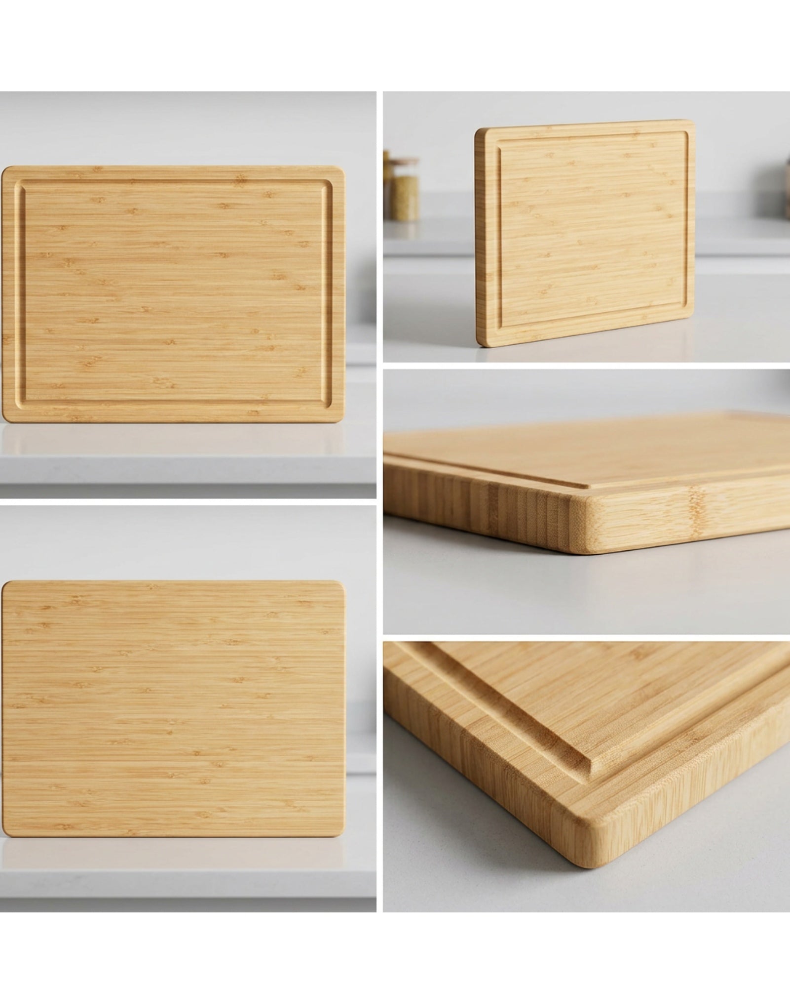 Dailyso Bamboo Cutting Board With Juice Groove 15 x 11 in
