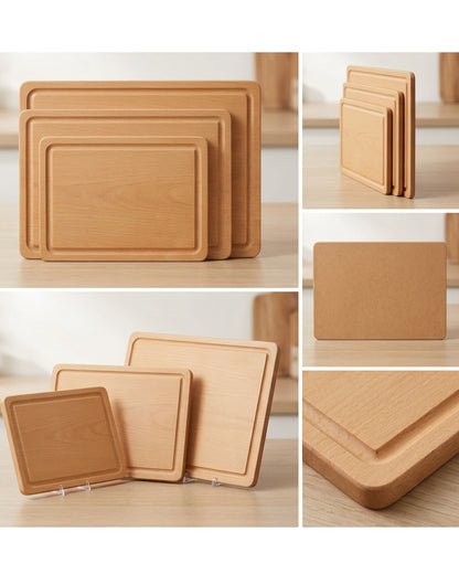 Dailyso Kitchen Cutting Board Set Maple Tone 3 Pack